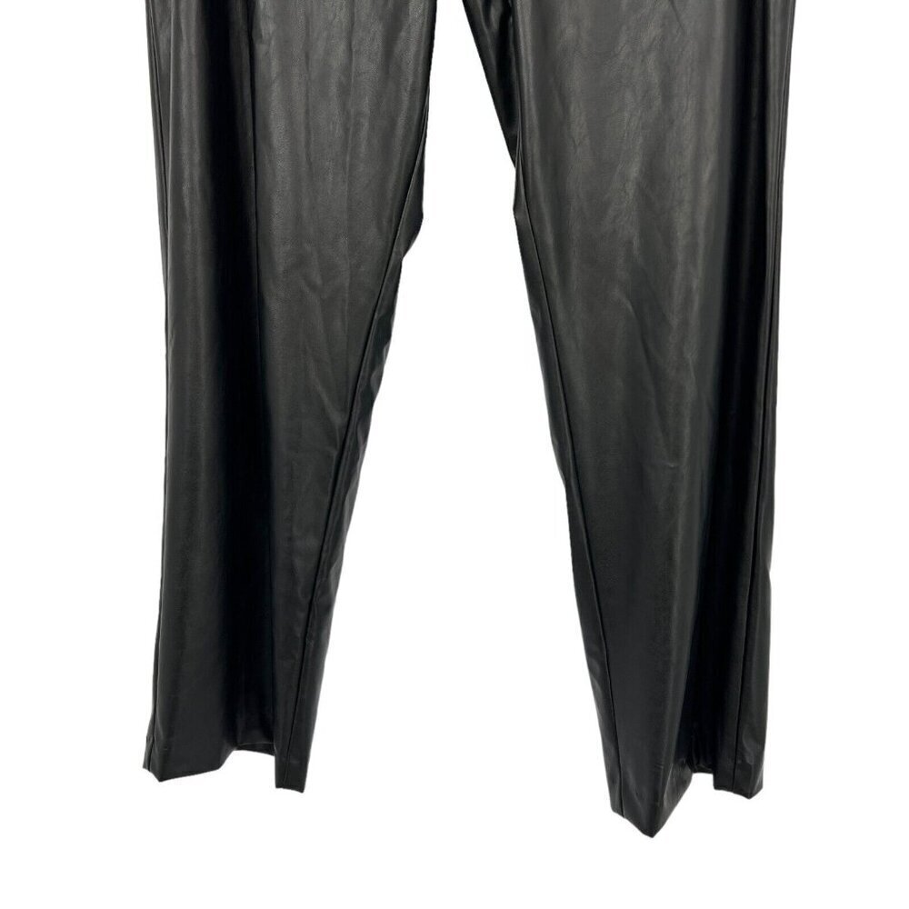 NWT Caroline Rose Skinny Pants Plus Size 2X Black Faux Leather Pull On Casual - Picture 5 of 11